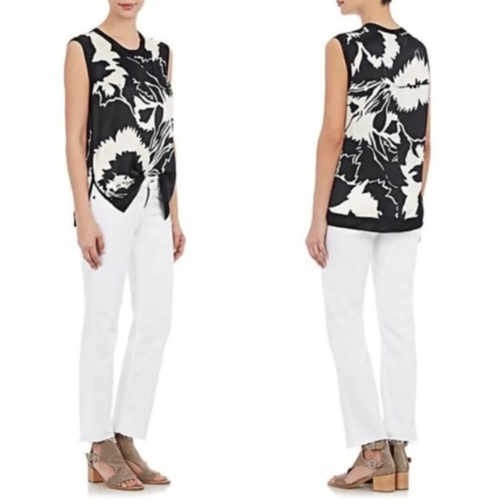 Rag & Bone White Straight Crop Raw Hem Jeans C66